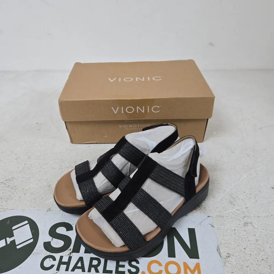 VIONIC WOMEN'S SANDALS - BLACK STRAPPY, UK 3 (US 5)