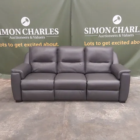 QUALITY DESIGNER ITALIAN MADE AVOLA LEATHER 3 PIECE ELECTRIC RECLINING 4 SEATER SOFA
