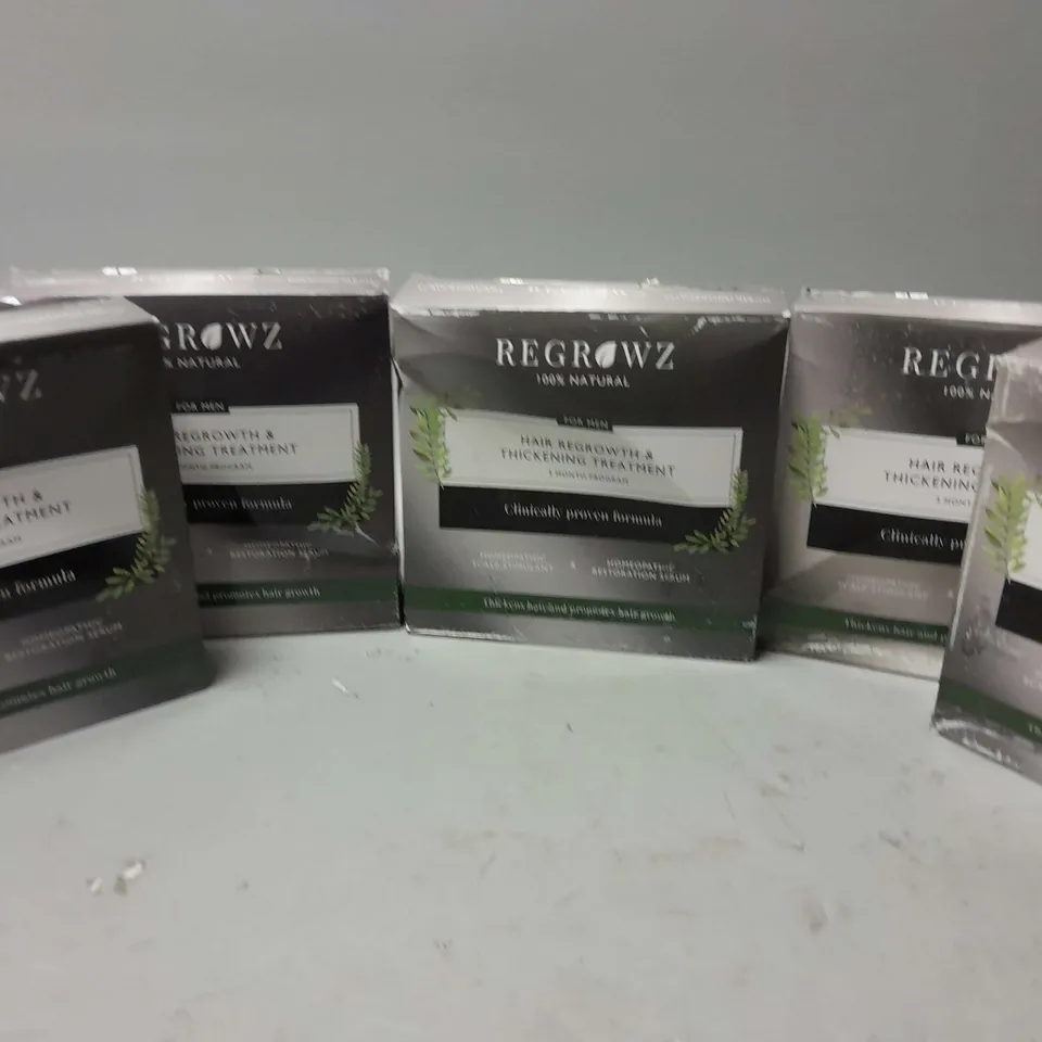 5 BOXED REGROWZ 3 MONTH SUPPLY HAIR LOSS TREATMENT