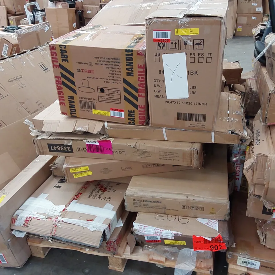 PALLET OF ASSORTED FURNITURE PARTS