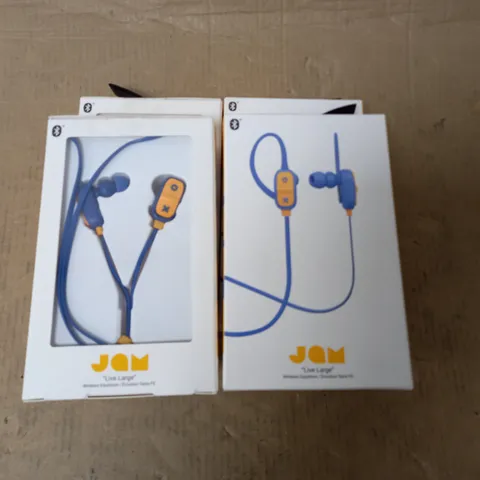 LOT OF 4 BOXED AS NEW JAM LIVE LARGE WIRELESS EARPHONES