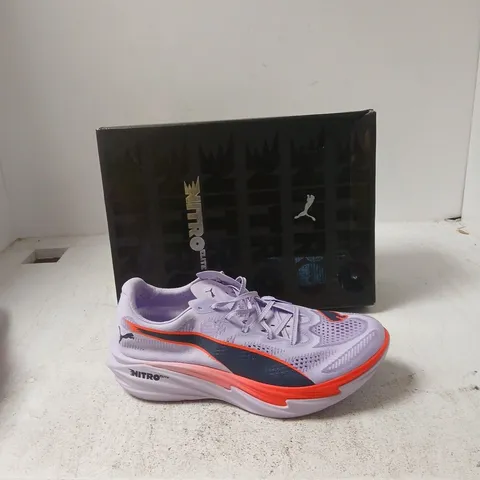 BOXED PUMA DEVIATE NITRO ELITE 4 RUNNING SHOES – LAVENDER/LILAC, UK9 (EU 43)
