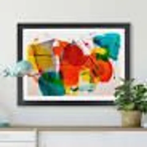 WRAPPED ABSTRACT VOL.474 BY S.JOHNSON - SINGLE PICTURE FRAME PAINTING