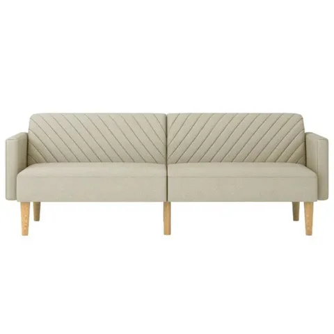 BOXED HORKA SOFA BED - BEIGE VELVET (1 BOX)