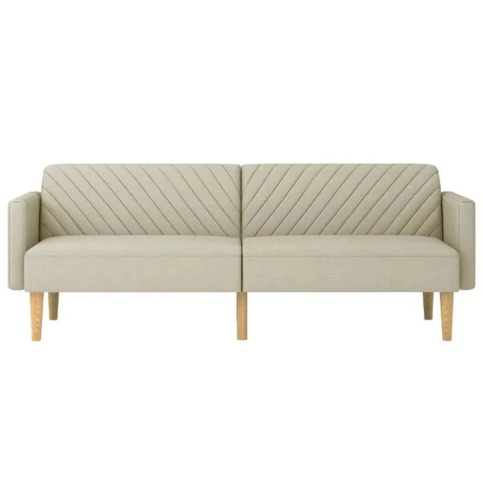 BOXED HORKA SOFA BED - BEIGE VELVET (1 BOX)