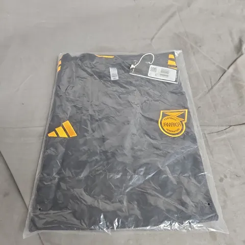 ADIDAS JAMAICA FOOTBALL FEDERATION TEE – BLACK, SIZE LARGE (UK)