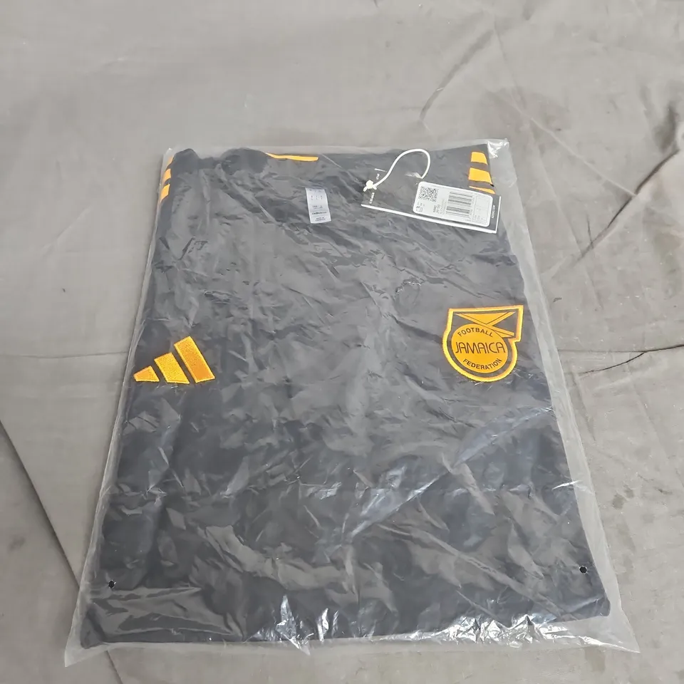 ADIDAS JAMAICA FOOTBALL FEDERATION TEE – BLACK, SIZE LARGE (UK)
