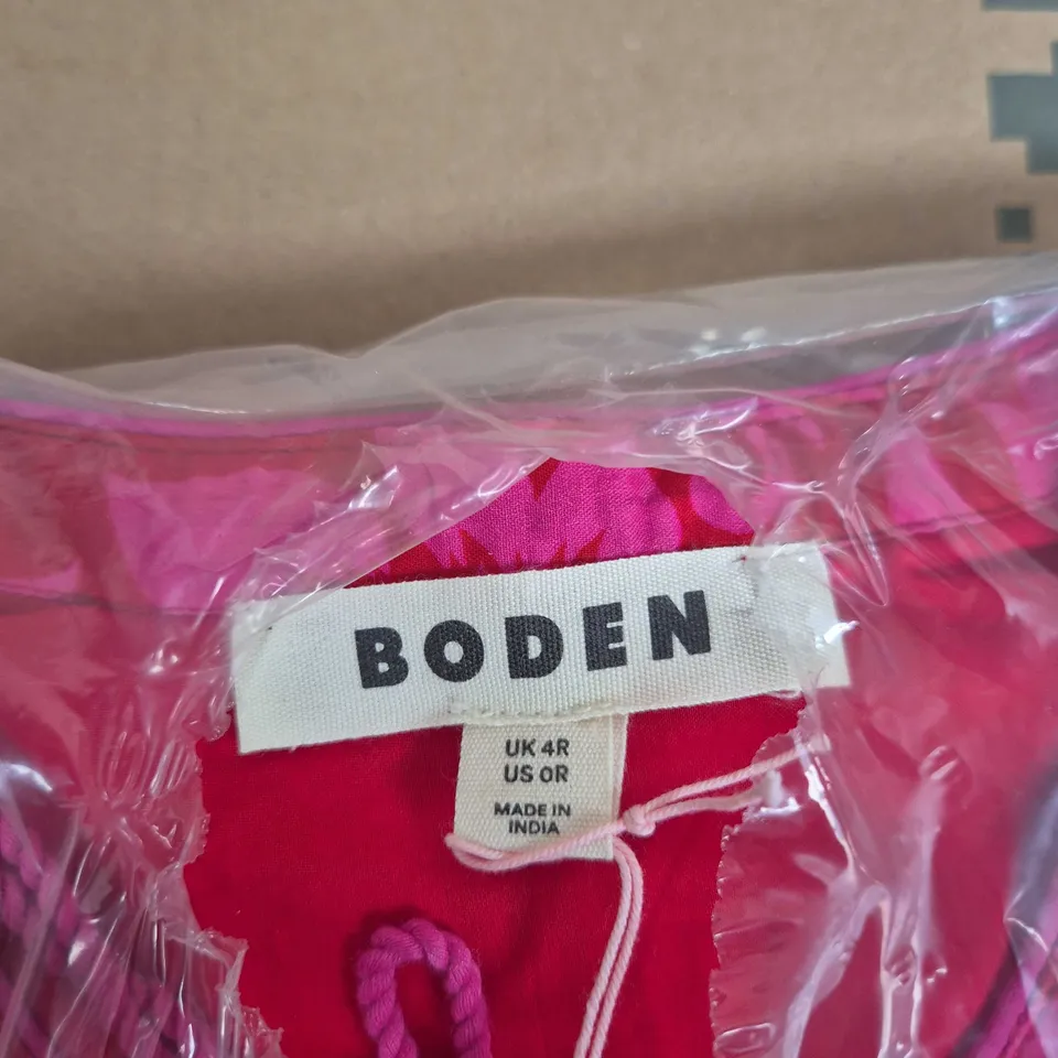 BODEN DRESS – PINK FLORAL PATTERN, UK 4R, MADE IN INDIA