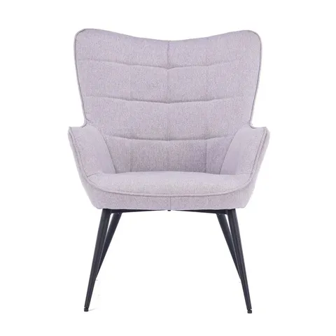 BOXED VERA GREY FABRIC OCCASIONAL CHAIR (1 BOX)