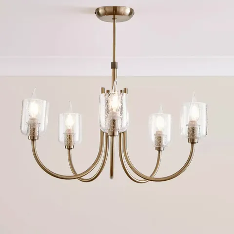 STOWE 5 LIGHT CEILING PENDANT - ANTIQUE BRASS