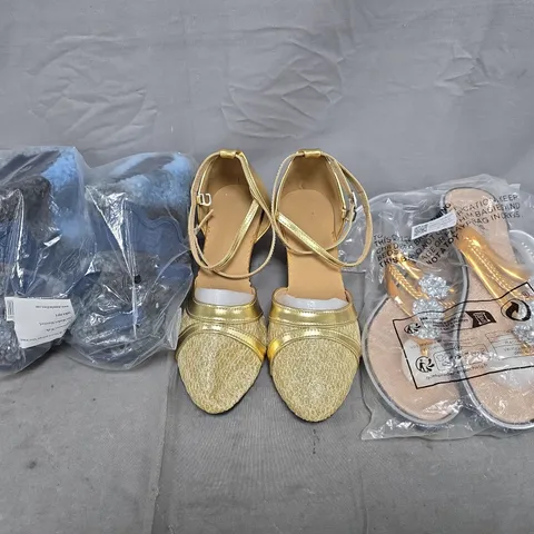 BOX OF APPROXIMATELY 15 ASSORTED PAIRS OF SHOES AND FOOTWEAR ITEMS IN VARIOUS COLOURS, STYLES, AND SIZES - COLLECTION ONLY