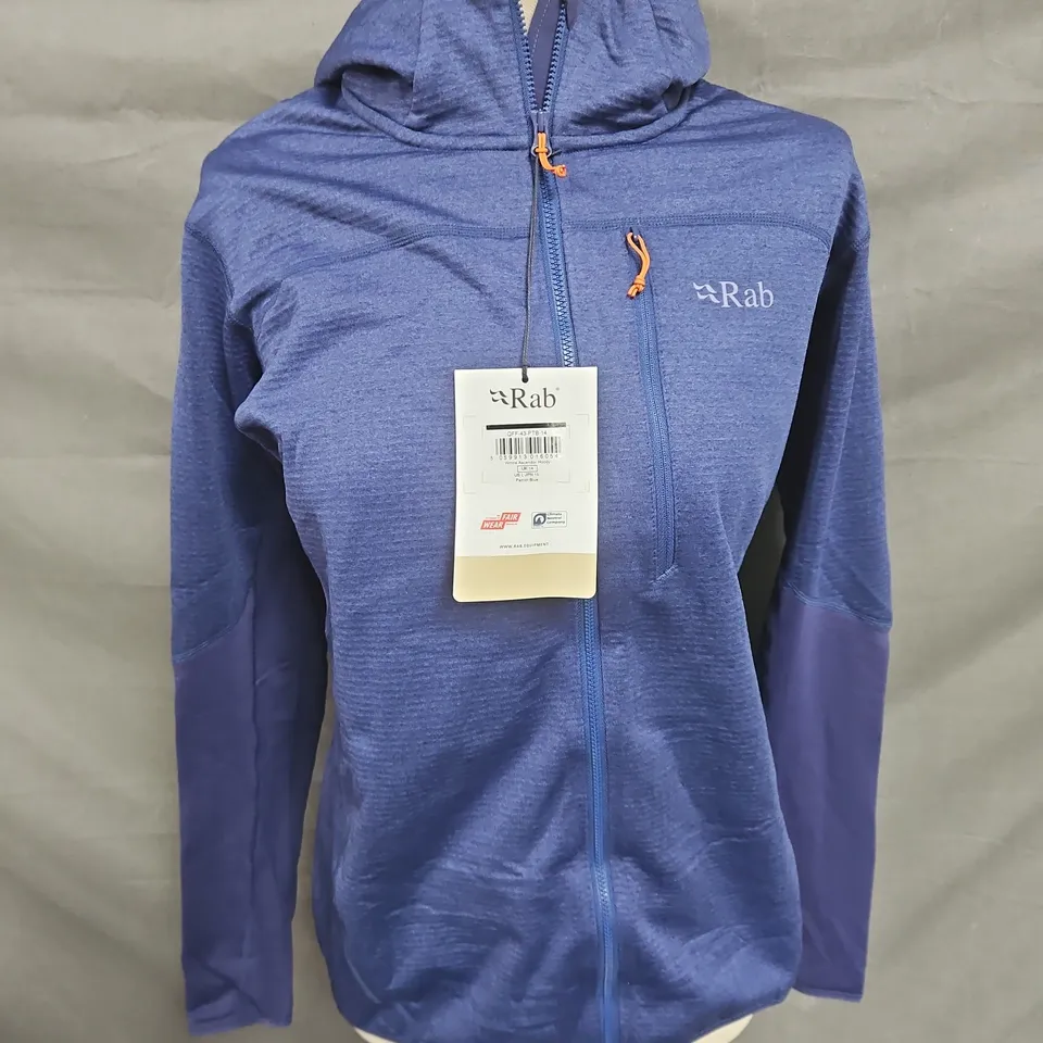 RAB WOMENS ASCENDER HOODED JACKET IN PATRIOT BLUE SIZE 14