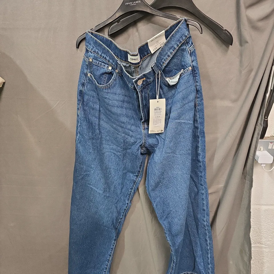 ONLY WOMEN'S BLUE DENIM JEANS – HIGH WAIST, UK 14 (US 32, EU 33)