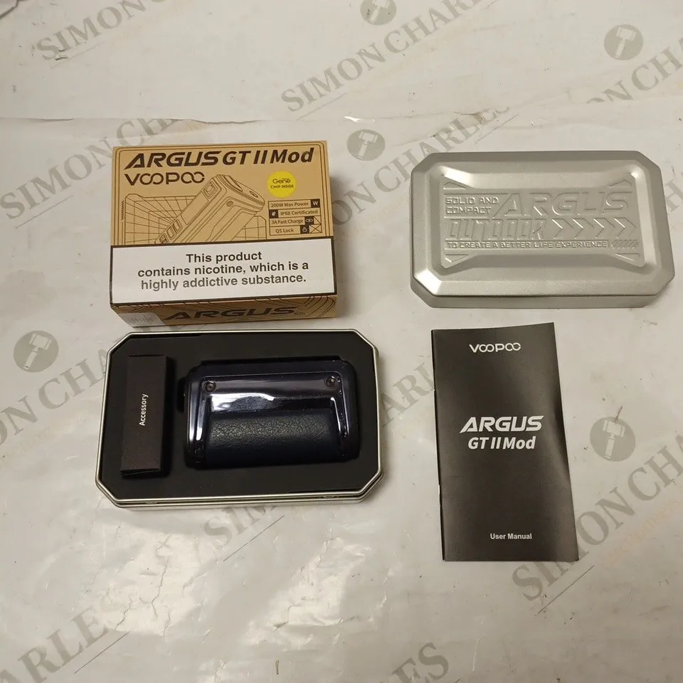 BOXED VOOPOO ARGUS GT 2 MOD WITH USB CABLE AND MANUAL
