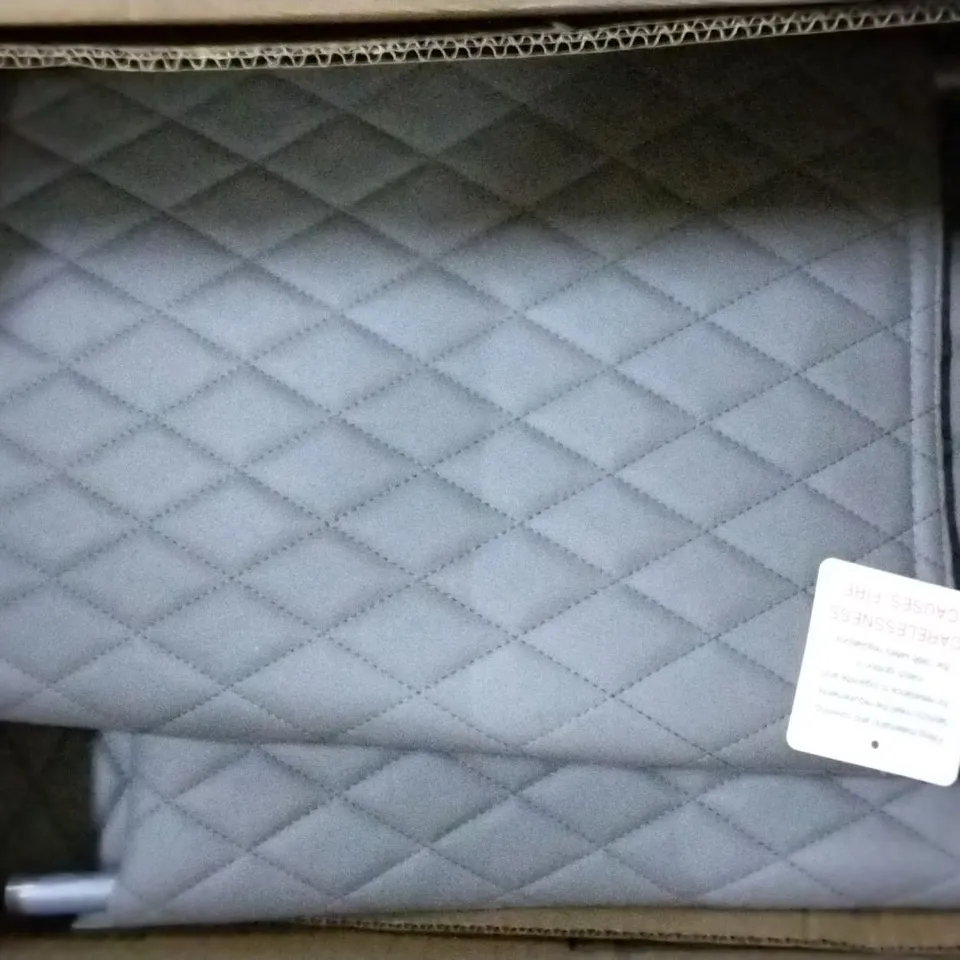 BOXED CHOWCHILLA GREY UPHOLSTERED DINING CHAIR