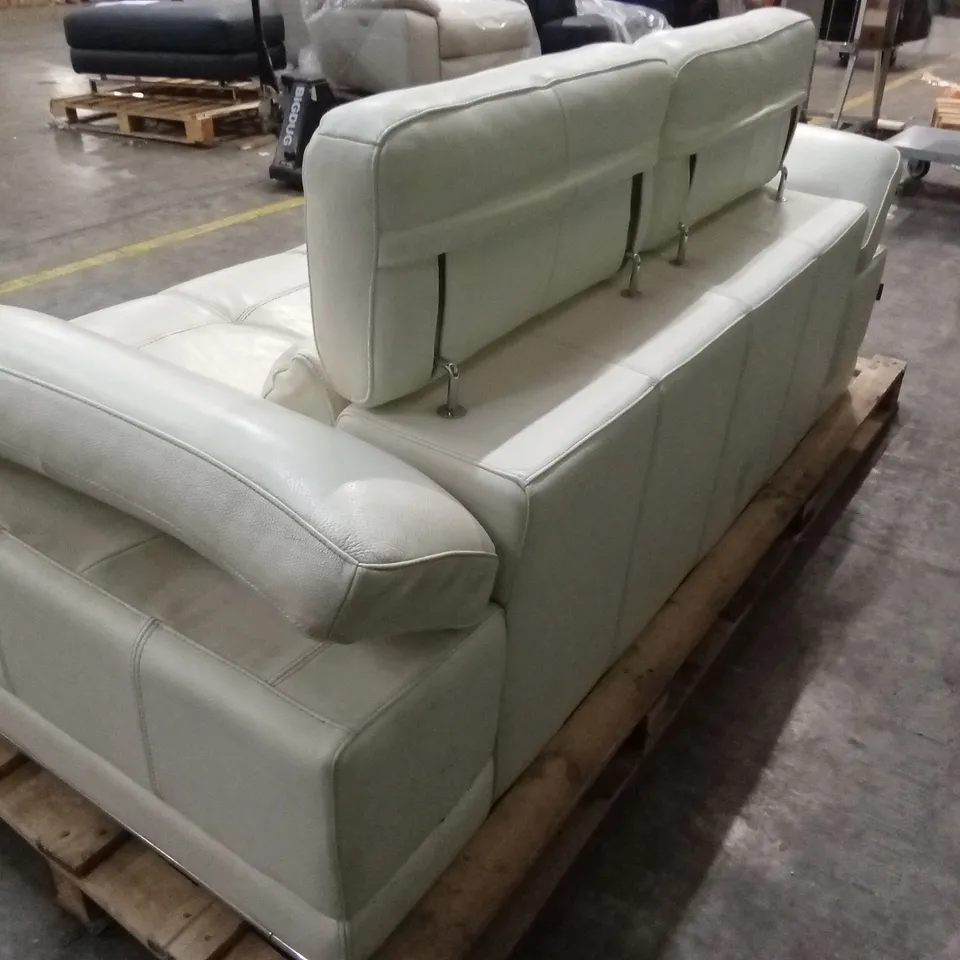 DESIGNER 2 SEATER LEATHER SOFA