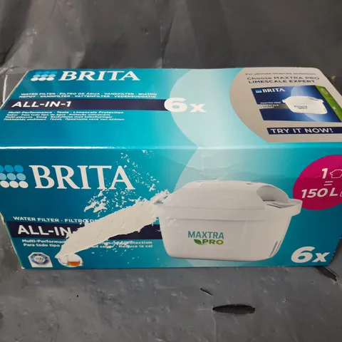 BOXED AND SEALED BRITA ALL-IN-1 WATER FILTERS (6 IN BOX)