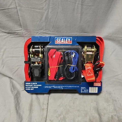 BOXED SEALEY RATCHET STRAP & BUNGEE CORD SET 6PC 