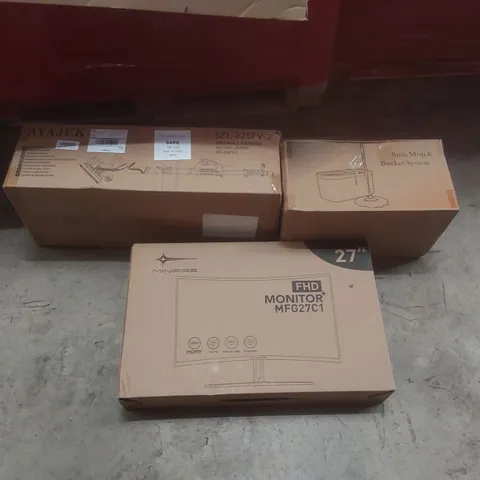 PALLET CONTAINING A VERY LARGE QUANTITY OF ASSORTED ITEMS INCLUDING: MINIFIRE MONITORS, DRYWALL SANDER, SIN MOP & BUCKET SYSTEM ECT