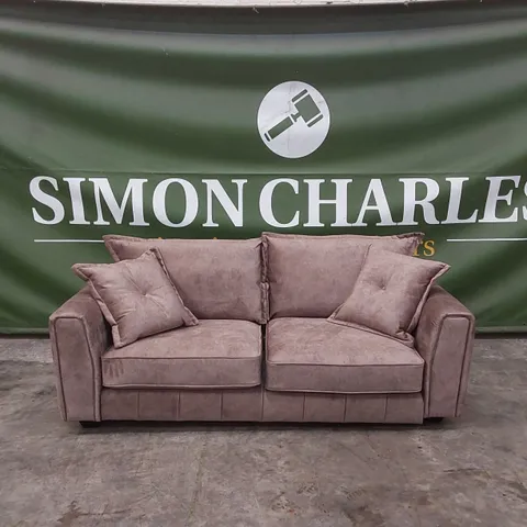 AVANTI FABRIC 3 SEATER - CHOCOLATE