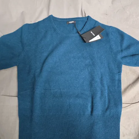 MASSIMO DUTTI BLUE KNIT JUMPER – MEN'S, UK S