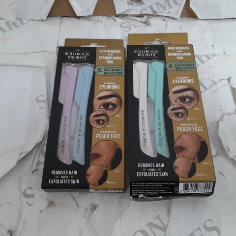 HOLLYWOOD BROWZER 4 PIECE GEMSTONE COLLETION DERMAPLANING KIT