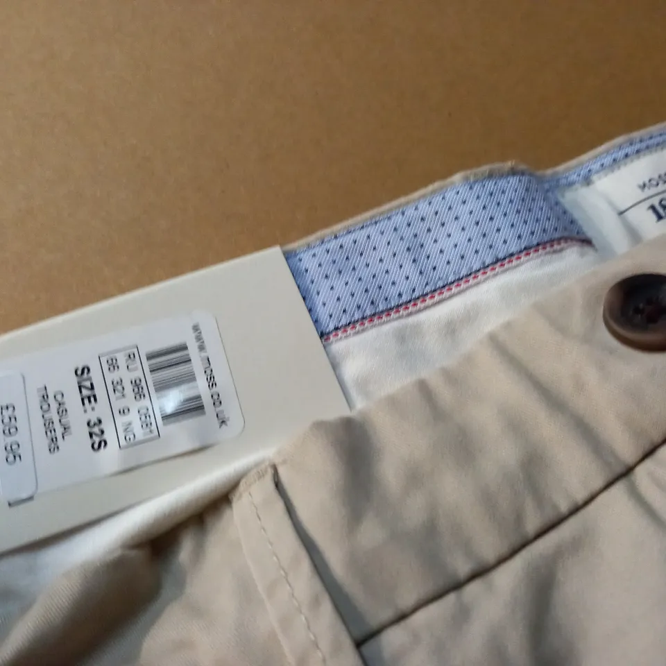 MOSS CASUAL TROUSERS IN STONE - 32S