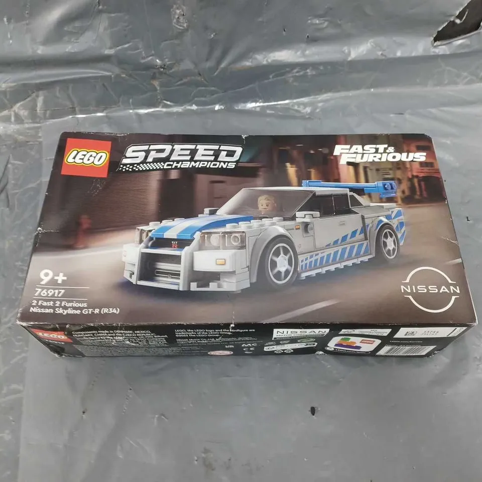 BOXED LEGO SPEED CHAMPION FAST AND FURIOUS - 2 FAST 2 FURIOUS NISSAN SKYLINE GT-R - 76917 RRP £20.5