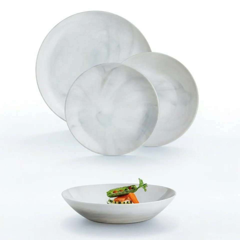 BOXED DESIGNER EVERYDAY WHITE DINNERWARE SET