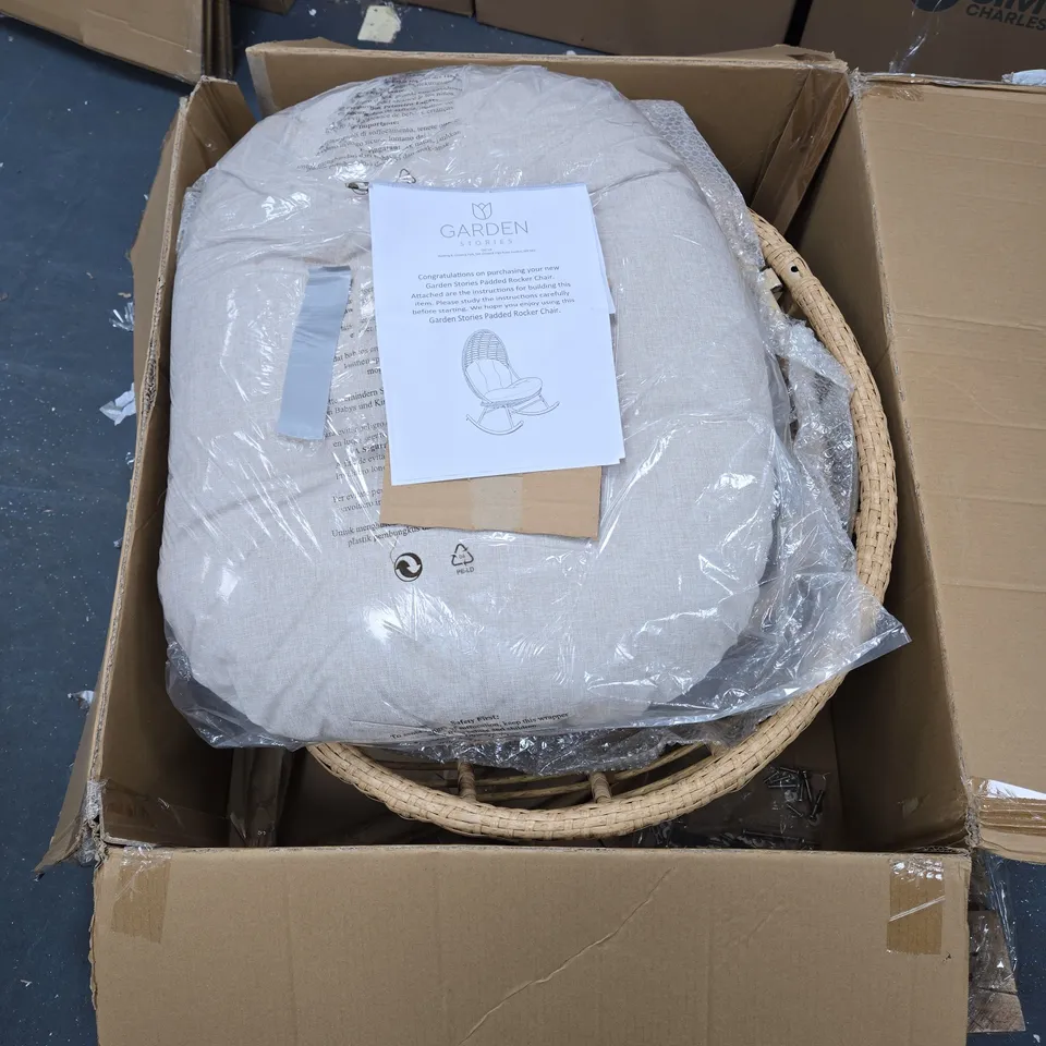 GARDEN STORES PADDED GARDEN CHAIR CUSHION – GREY