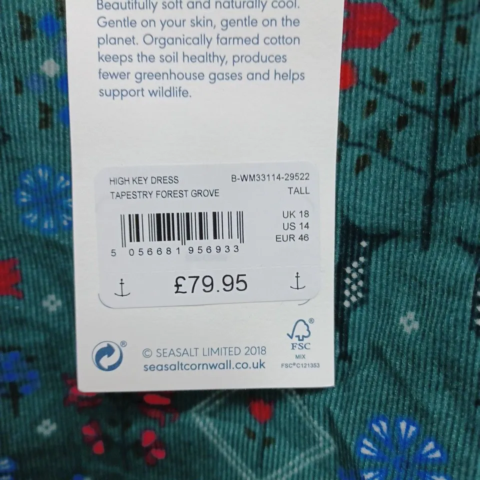 SEASALT CORNWALL TALL HIGH KEY DRESS- UK 18