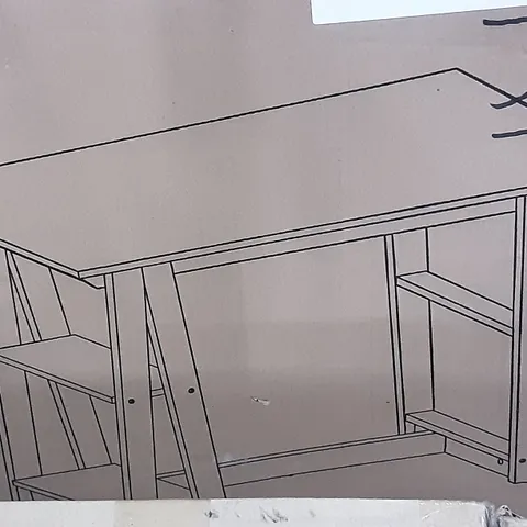 BOXED PENZANCE DESK IN OAK BLACK 