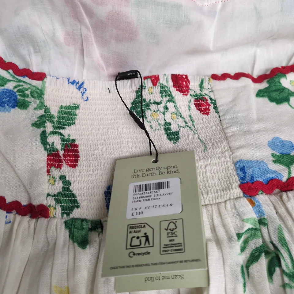 NOBODYS CHILD YELLOW HALLIE MIDI DRESS UK4 WITH TAGS