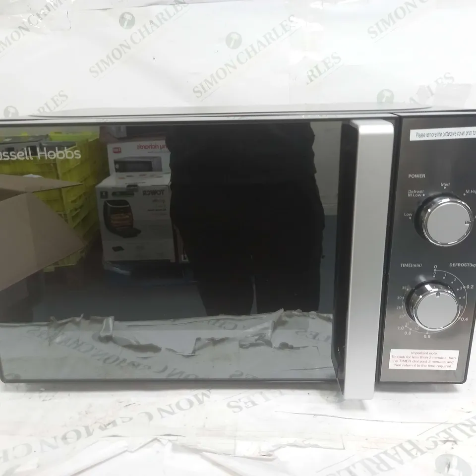 RUSSELL HOBBS 800W STANDARD MICROWAVE RHM2061 - BLACK