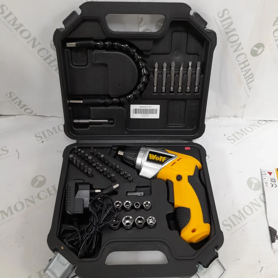 BOXED WOLF 3.6V CORDLESS SCREWDRIVER KIT