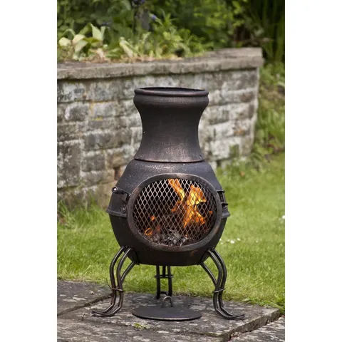 BOXED BILLIE COLUMN IRON CHIMNEA BRONZE