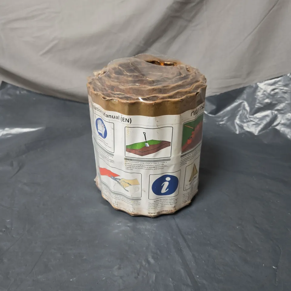 GARDEN EDGING ROLL – METAL EDGE, WAVE PROFILE, RUST FINISH, 3M (16MM)