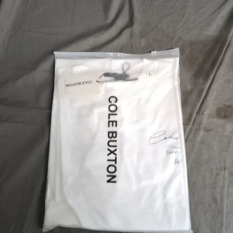 COLE BUXTON WHITE T‑SHIRT – MEN'S CLOTHING UK L