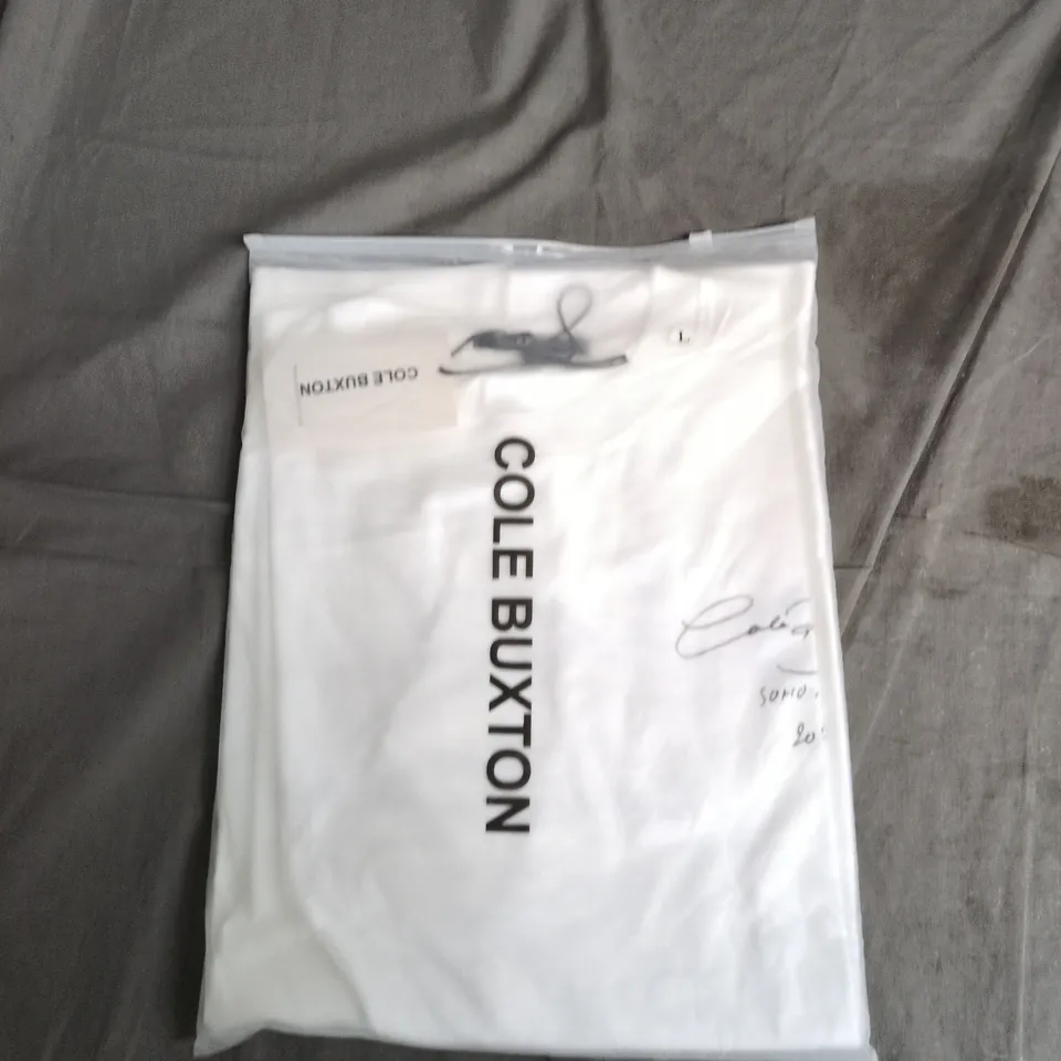 COLE BUXTON WHITE T‑SHIRT – MEN'S CLOTHING UK L