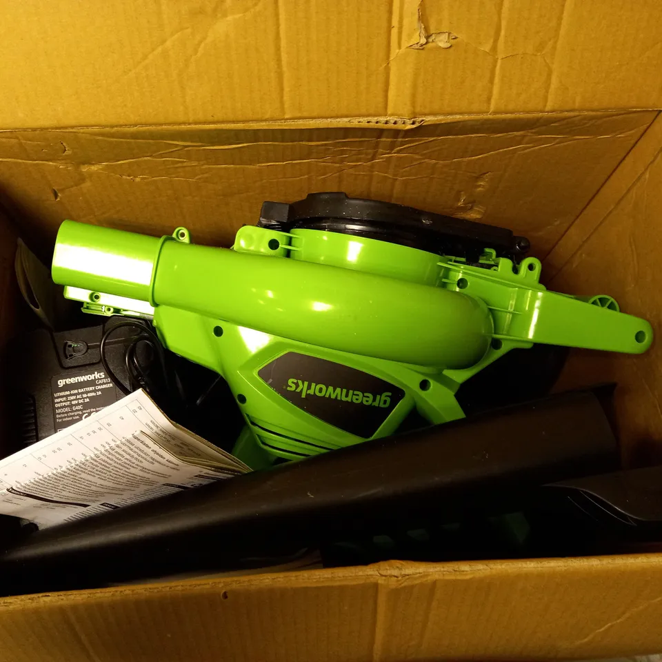 GREENWORKS BLOWER/VACUUM 