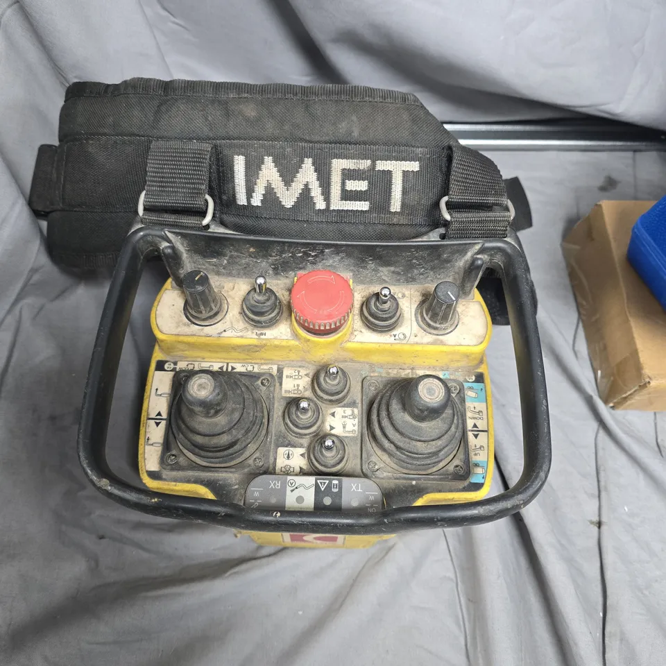 IMET remote control handset for plant equipment – yellow with strap
