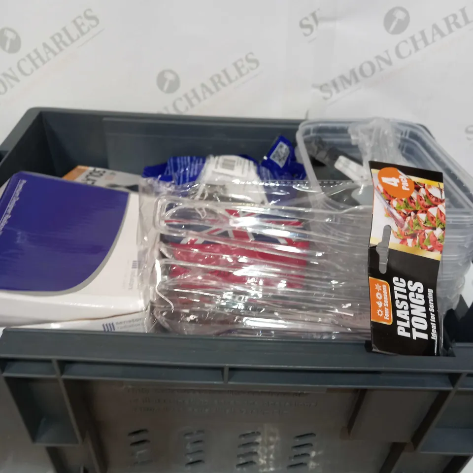BOX TO CONTAIN APPROX 25 X ASSORTED HOUSEHOLD PRODUCTS, INCLUDES TV FIRE STICKS WITH REMOTES, WALL SWITCHES, RADIATOR VALVES ETC 