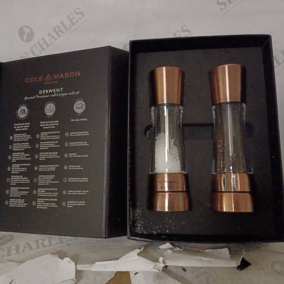 COLE AND MASON SALT AND PEPPER GRINDERS