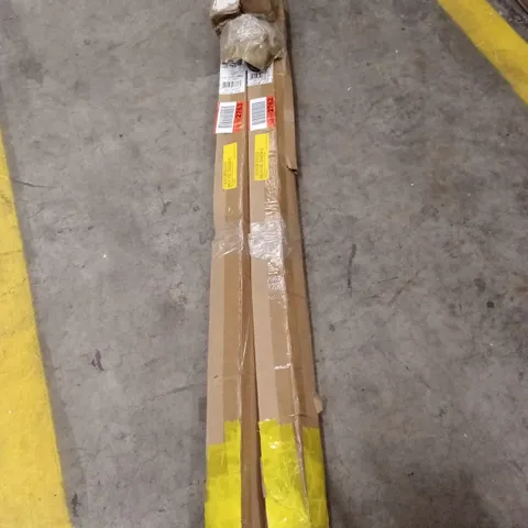 BOXED SET OF 2 ABE ADJUSTABLE 2cm SINGLE CURTAIN POLES 