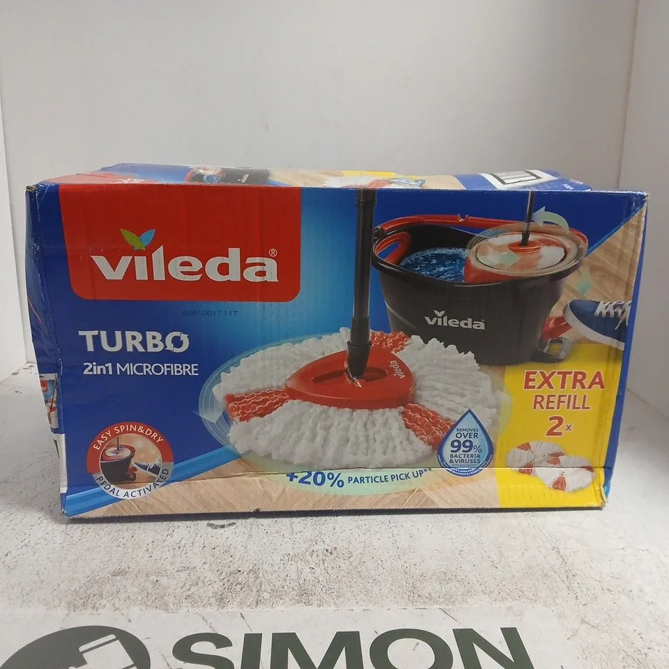VILEDA TURBO 2IN1 MICROFIBRE MOP SET – BOXED