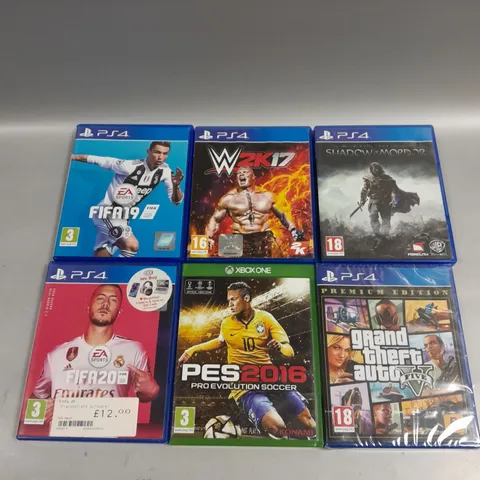 10 X ASSORTED VIDEO GAMES TO INCLUDE DETROIT BECOME HUMAN, CALL OF DUTY BLACK OPS, GRAND THEFT AUTO V ETC
