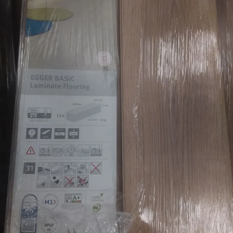 PALLET OF 28 PACKS OF EGGER BASIC LAMINATE FLOORING