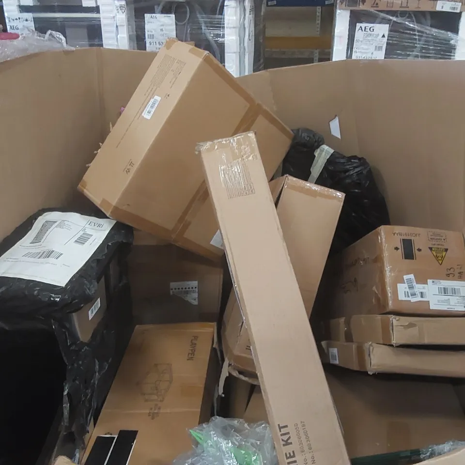 PALLET OF ASSORTED ITEMS INCLUDING: PRESSURE WASHER, ELECTRIC BUG ZAPPERS, DOUBLE SIDE SIGN STAND, GRILL ROTISSERIE KIT, ADJUSTABLE BATH BOARD ECT