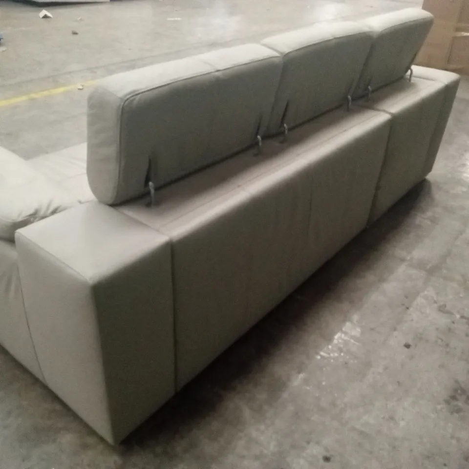 BRADY 100% PREMIUM LEATHER 3 SEATER LEFT-HAND CHAISE SOFA RRP £1399