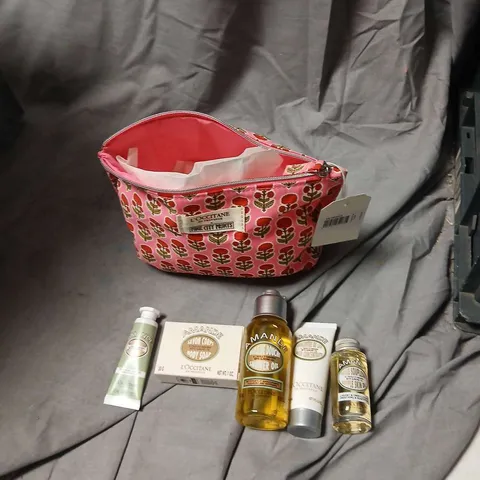 L'OCCITANE EN PROVENCE X PINK CITY PRINTS COSMETIC BAG BEAUTY SET ,